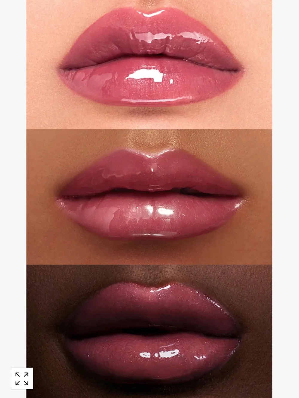 Kaleidos Trio Shimmery Lip Gloss Set  Freefall Pink Marlise Penthouse New FullSz